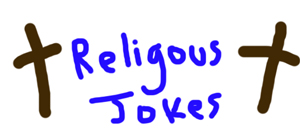 title that says "Religious Jokes"